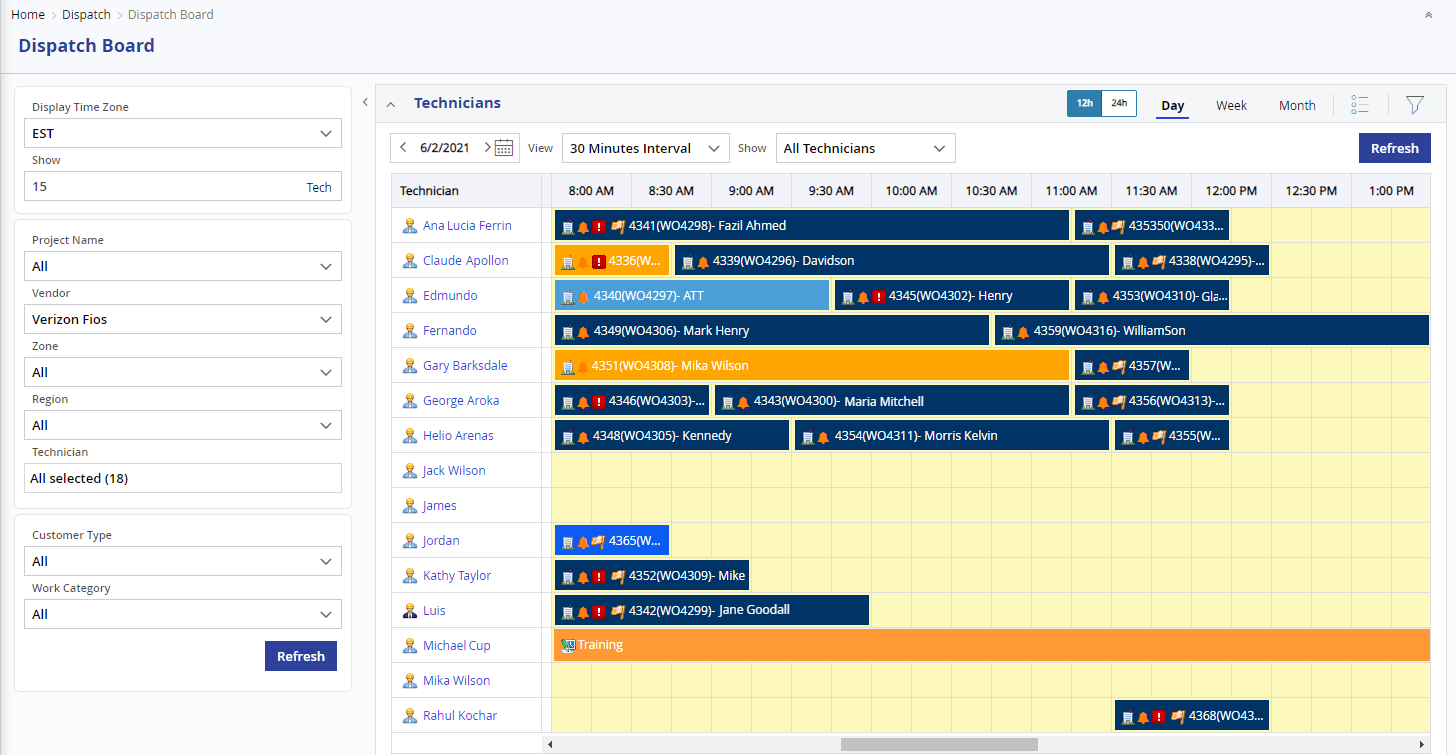 Dispatch and Scheduling Software