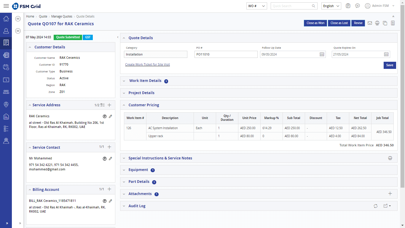 Create and Manage Quotes On-the-Go